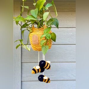 Handmade Cute as Can Bee Hanging Planter